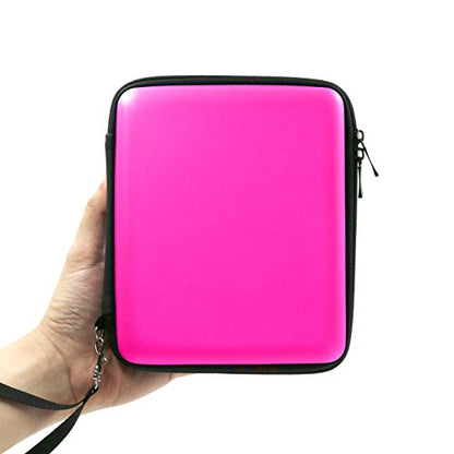ADVcer 2DS Case, EVA Waterproof Hard Shield Protective Carrying Case with Hand Wrist Strap and Double Zipper Compatible with Nintendo 2DS (Fuchsia) - color: Fuchsia