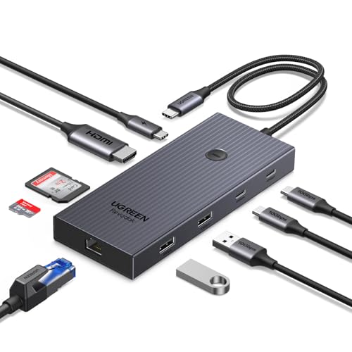 UGREEN Revodok Pro 9 in 1 USB C Hub Gigabit Ethernet Adapter 4K@60Hz HDMI | 100W PD Charging, USB A Data Ports, SD/TF Card Reader Compatible with MacBook Neo/Air/Pro M1, M2, M3,M4, M5,Steam Deck