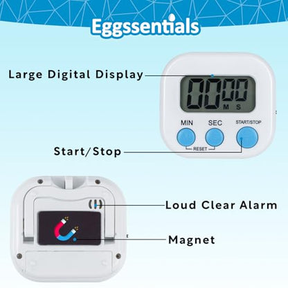 Kitchen Timers for Cooking and Baking with Big Digital Numbers and Loud Alarm Used in Cooking, Classroom, and Office. - size: Pack of 1