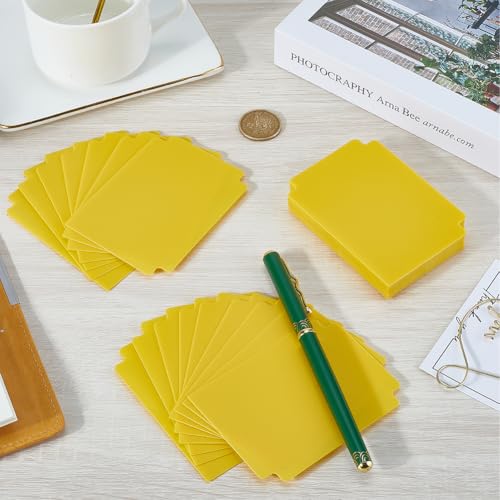 CRASPIRE Trading Card Dividers Yellow Card Separator Card Sorting Tray Plastic Card Dividers Board Game Card Separator Card Deck Box Dividers for Game Organizer Storage 40sheets 2.75 x 3.7 Inch - style: 40Pcs Yellow