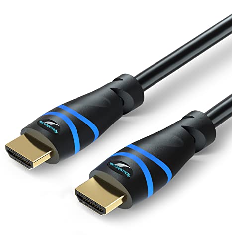 BlueRigger 8K HDMI Cable 3 FT - (8K 60Hz, 4K 120Hz, 48Gbps HDMI Cord, HDR10+, High Speed HDMI Cable 8K with Ethernet, eARC, 3D, HDCP 2.3) - Compatible with PS5, Xbox, Roku, Apple TV, Switch, PC - size: 3FT