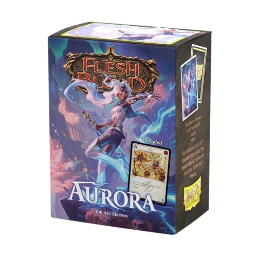 Dragon Shield | Flesh & Blood Art Sleeves | 100 CT - Smooth & Tough Premium TCG Sleeves | Compatible with Pokemon, One Piece & Magic the Gathering | Aurora - color: Aurora