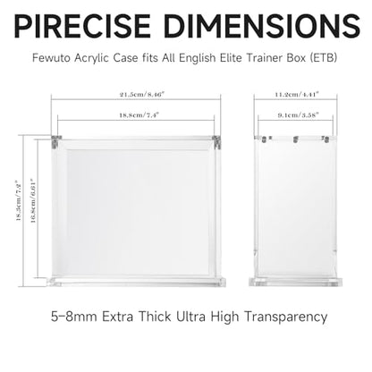 Acrylic Display Case for Elite Trainer Box (ETB) – Stackable Closure Storage Box for Pokemon TCG, Trading Cards, Booster Box – Clear Protector with Locking Lid for Collectible Display & Organizing - size: Elite Trainer Box Case
