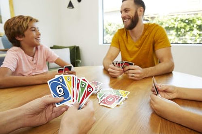 Mattel Games UNO Card Game for Family Night with Cards Specially Designed for Left-Handed Players in Collectible Tin Box - style: UNO Left Hand