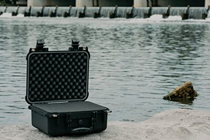 MEIJIA All Weather IP67 Waterproof Hard Camera Case,Hard Protective Case,Hard Case with Customizable Foam,Fit Use of Drones,Camera,Equipments,Pistols(Black,13.35 x11.63x5.98inches) - color: Black, size: 13.35 x11.63x5.98inches