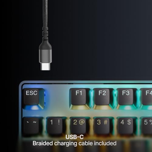 SteelSeries Apex Pro TKL Gen 3 Gaming Keyboard - OmniPoint 3.0 Analog Magnetic Switches, Quickset Auto-Presets (Rapid Trigger, Rapid Tap/SOCD, Protection Mode), OLED, RGB, PBT Keycaps, 2.4G+BT, Black - color: Black, size: Pro TKL, style: Gen 3 Wireless