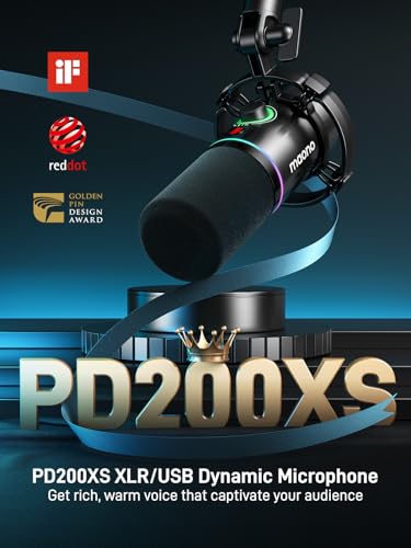MAONO G1 NEO & PD200XS Gaming Bundle: Audio Mixer and XLR Dynamic Mic | noise reduction, live podcast sessions, recording, creator desk setup, fun controls, complete starter streaming workflow