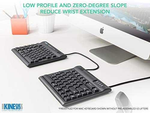KINESIS Freestyle2 Ergonomic Keyboard w/ VIP3 Lifters for Mac (9" Separation) - style: Mac Layout