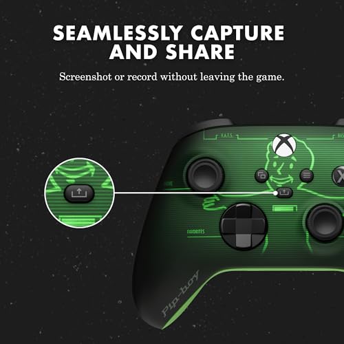 Xbox Wireless Gaming Controller | Fallout Pip-Boy Edition | Consoles, PCs, TVs, mobile, and more | Textured Grip | Wireless, Bluetooth, USB-C Connectivity - style: Fallout Edition