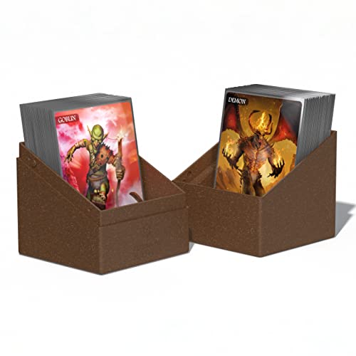 Ultimate Guard RTE Boulder 100+, Deck Case for 100 Double-Sleeved TCG Cards, Brown, 97% Renewable, Made in Germany, Secure & Durable Storage - color: Brown