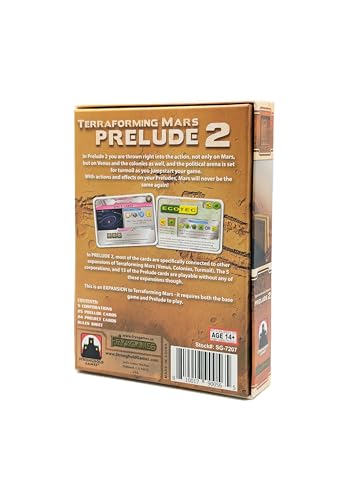 Terraforming Mars by Stronghold Games Prelude 2 | Strategy Board Game Expansion | for 1 to 5 Players | Ages 12+ | Enhanced Solo and Group Play, Adds Depth, Variety, and Replayability