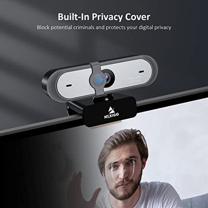 NexiGo N660P 1080P 60FPS Webcam with Software Control, Dual Microphone & Cover, Autofocus, HD USB Computer Web Camera, for OBS/Gaming/Zoom/Skype/FaceTime/Teams/Twitch - size: Small