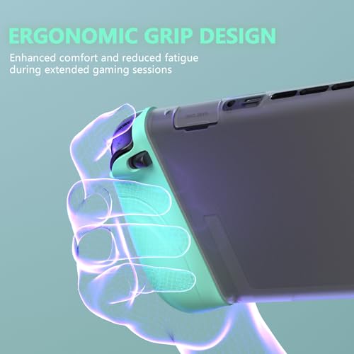 playvital Ranger Protective Case for Nintendo Switch 2 with Stand | Ergonomic Anti-Slip Silicone Grips, Dockable Hard Shell, 4 Thumbstick Caps | Quick-Release-Joycon Design, Soft Violet & Mint Green - color: Soft Violet & Mint Green
