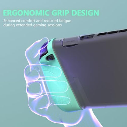 playvital Ranger Protective Case for Nintendo Switch 2 with Stand | Ergonomic Anti-Slip Silicone Grips, Dockable Hard Shell, 4 Thumbstick Caps | Quick-Release-Joycon Design, Soft Violet & Mint Green - color: Soft Violet & Mint Green