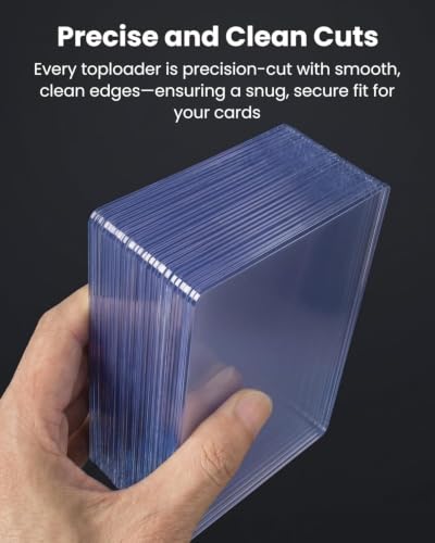 Tobacco Toploaders 25 Pack, 1.65 x 2.87 in | 35PT Hard Plastic Card Sleeves for T205 T206 Vintage Cigarette Cards & Mini Baseball Cards, Rigid PVC Top Loaders, Blue Tint
