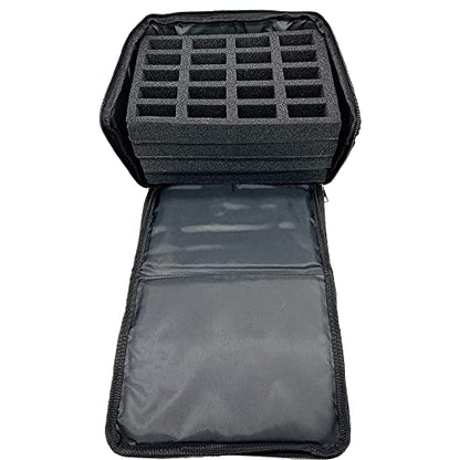 Miniature Storage Case - 80 Foam Slot Miniature Carrying Box - Figurine Storage with Handle - Figure Army Cases - Hobby Model Minis (4 Tray)