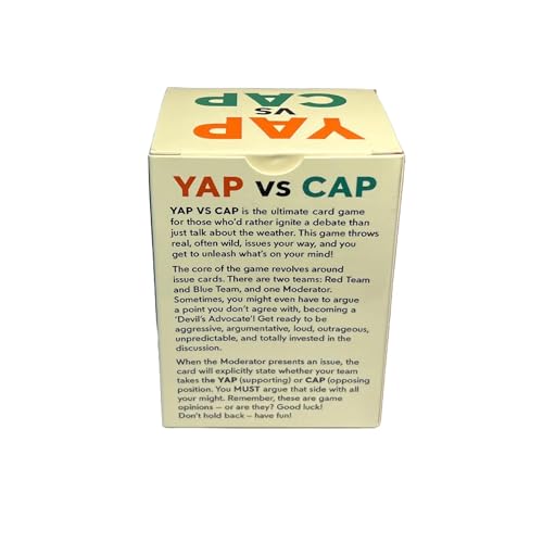 The Party Game of Yappin & Cappin - Fun Social Party Game for Gatherings with Bold Opinions and Wild Debates