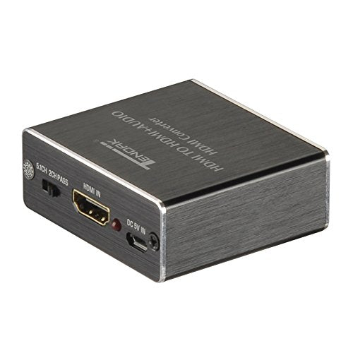 Tendak HDMI Audio Extractor, 4K 30Hz HDMI Audio Splitter to Optical TOSLINK SPDIF + 3.5mm Stereo Audio Adapter, Compatable for TV, PC, PS3/4/5, Blu-ray/DVD/HD Player