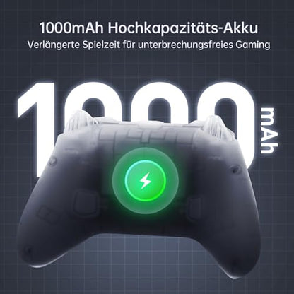 Machenike G3V2 Bluetooth Controller for Pc/Switch/Ios/Android, Hall Effect Joysticks, RGB Lighting Gaming Controller,2 Programmable Buttons,1000mah Battery With Charging Station, Black - color: Black PE UG