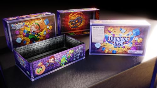 Treasure Trunk, Storage Solution for Dungeon Drop Board Game by Phase Shift | Storage for Entire Game, Expansions, Neoprene Mats, Walls, and Components in Provided Game Trays