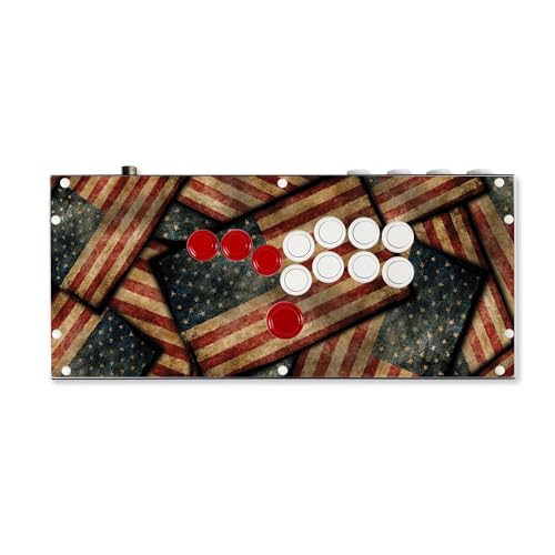 Gaming Skin Compatible with Hit Box (PS4/PC) - Vintage American - Premium 3M Vinyl Protective Wrap Decal Cover - Easy to Apply | Crafted in The USA by MightySkins - color: Vintage American