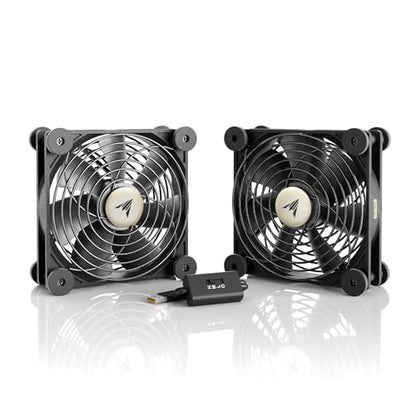 AC Infinity MULTIFAN S7, Quiet Dual 120mm USB Fan | UL-Certified for Receiver, DVR, PlayStation, Xbox, Computer Cabinet Cooling - size: S7