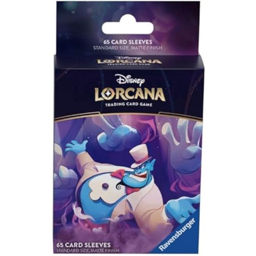 Ravensburger Disney Lorcana TCG Card Sleeves Featuring Genie – Supportive Friend by Koni | 65 Protective Sleeves for TCG Decks | Ages 8+