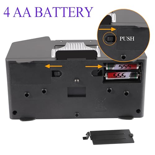 FEIERYA Automatic Card Shuffler 2/1/4/6 Deck | Battery-Operated Electric Playing Card Shuffler,Compatible with UNO,Poker for Home Card Game,Travel - size: 4 Decks