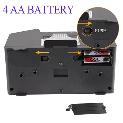 FEIERYA Automatic Card Shuffler 2/1/4/6 Deck | Battery-Operated Electric Playing Card Shuffler,Compatible with UNO,Poker for Home Card Game,Travel - size: 4 Decks