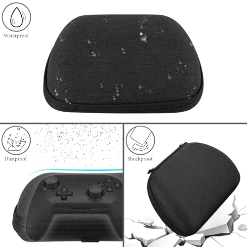 GEEKRIA Controller Travel Case Compatible with Xbox One, Series X / S, Hard Shell Carrying Bag, Protective Storage with Internal Mesh Pocket for Charging Cable (Dark Gray) - color: Dark Gray