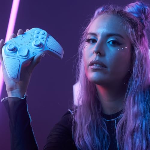 PDP Victrix Pro BFG Wireless Gaming Controller for Playstation 5 / PS5, PS4, PC, Modular Esports Gamepad, Remappable Buttons, Customizable Triggers/Paddles/D-Pad/Fightpad, PC App, White - color: White