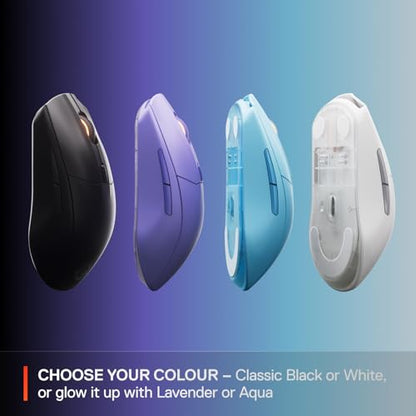 SteelSeries Rival 3 Wireless Gen 2 Gaming Mouse — 2.4GHz and Bluetooth — 18000 DPI TrueMove Air Optical Sensor — 60 Million Click Durability — Light-Weight — 100% PTFE Feet — White | 18000 DPI sensor with 2.4GHz wireless and 60M click switches for gaming,
