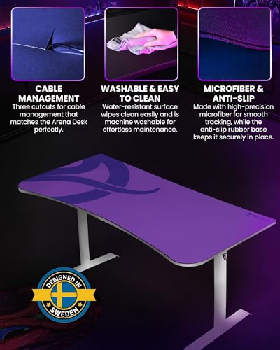 Arozzi Arena Gaming Desk Pad D007 | Full Desk Mouse Pad, Washable Desk Mat, Anti-Slip Rubber Base, Water-Resistant Surface - color: D007