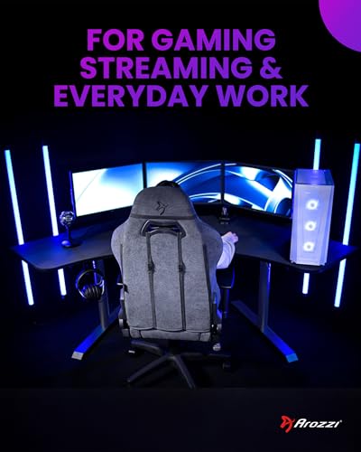Arozzi Arena Angelo Gaming Desk Pad Gunmetal | Desk-Wide Microfiber, 88.6 x 28 in, Anti-Slip Rubber Base, Water-Resistant, Machine Washable - color: Angelo Gun Metal