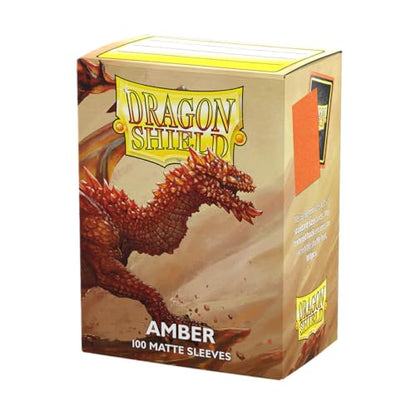 Dragon Shield | Standard Size Card Matte Sleeves | 100 CT - Smooth & Tough Premium TCG Sleeves | Compatible with Pokemon, Flesh & Blood, One Piece & Magic the Gathering | Amber - color: Amber