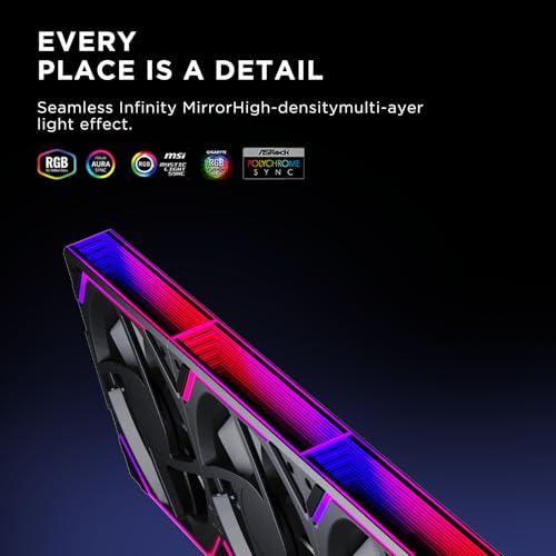 Interstellar V2 RS 120mm PC Reverse Blade Case Fan Infinity Mirror Module Daisy-Chain ARGB Fan Triple Pack Suitable Computer Cooling Fans 360mm AIO Cooler(Black) - color: V2RS Black Reverse-1Piece