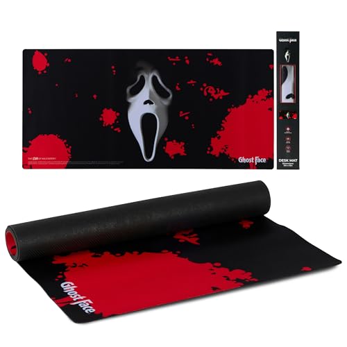 Culture Fly Large Gaming Mouse Pad (31" x 15") - Ghost Face Extended XL Computer Desk Mat, Cool Anime Keyboard Deskmat, Big Desktop Deskpad for Gamer, Long Oversized PC Mousepad for Laptop - color: Ghost Face