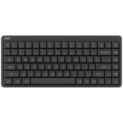 NuPhy Node75 Wireless Mechanical Keyboard, 75% Hot Swappable Custom Low Profile Keyboard, 84 Keys Computer Gaming Keyboards, Supports Touch Gestures, PBT Keycaps, RGB Backlit, Bluetooth/2.4GHz/USB-C - color: Gray, size: Low-Profile Brown Nano Switch