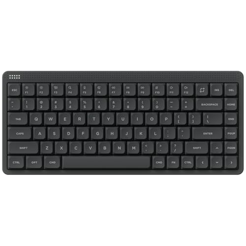 nuphy Node75 Hot-swap Wireless Mechanical Keyboard Black-Red Nano Switch | 84 Keys 75% Low Profile Keyboard,For Mac / Windows, Supports Touch Gestures, For Bluetooth, 2.4GHz, USB-C, RGB Backlit - color: Gray, size: Low-Profile Red Nano Switch
