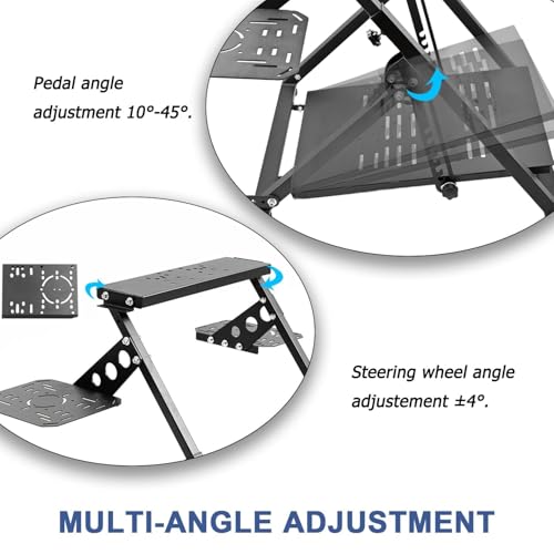 Anman Foldable Flight Simulation Cockpit 3.0 with Fixed Slot Fit for Logitech/Thrustmaster/Hotas Warthog/Fanatec,Electronics Adjustable Fight Sim Mount Pedals, Steering Wheel Not Included