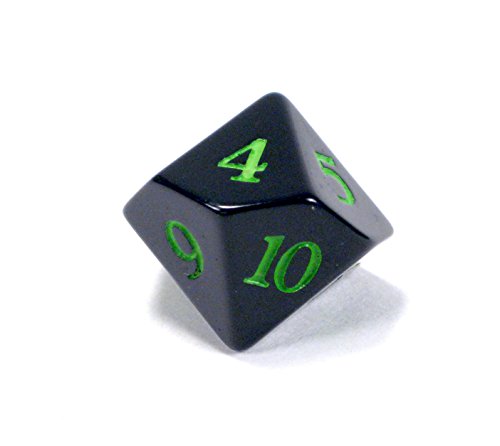 Premium MTG -1/-1 Counter Dice Set D6 with D10 Poison Spin Down - Venom Green - Hedral - Magic: The Gathering TCG CCG Wither Infect