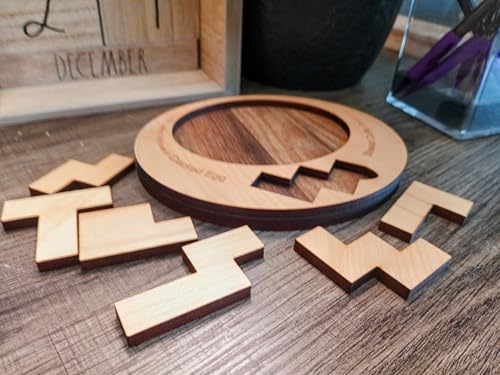 Creative Crafthouse Cracked Egg Wood Brain Teaser Puzzle for Adults | Fit all 6 wood pieces into the egg-shaped opening. A level 8 of 10 Stewart Coffin dissection puzzle, made in the USA. - style: Cracked Egg