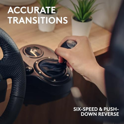 Logitech G G29 SE Driving Force Racing Steering Wheel and Pedals, Force Feedback, Genuine Leather Driving Force Shifter - for PS5, PS4 and PC, Mac - Black - style: PlayStation | PC
