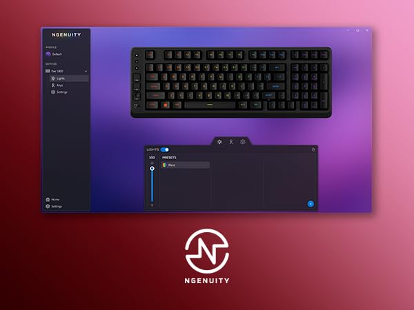 HyperX Eve 1800 – Gaming Keyboard, 1800 Form Factor,10 Zone Customizable RGB Lighting, Built-in Media Buttons, Membrane Switches, – Black - size: Compact
