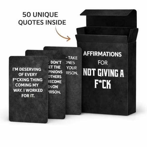 Isaac Liev Affirmations for Not Giving a F*ck - 50 Bold Daily Motivation Cards for Confidence, Boundaries & Unapologetic Self-Love - Adult Sweary Quotes - style: Not Giving a F Affirmation