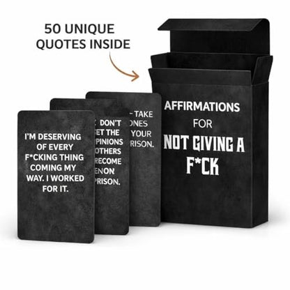 Isaac Liev Affirmations for Not Giving a F*ck - 50 Bold Daily Motivation Cards for Confidence, Boundaries & Unapologetic Self-Love - Adult Sweary Quotes - style: Not Giving a F Affirmation