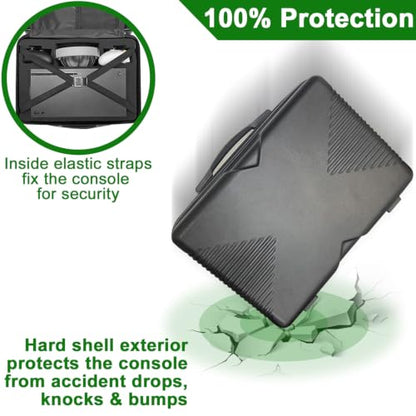 Xbox Series X Carrying Case, Compatible with XSX Console/Controllers/Headset/Games and Other Accessories - Protective Travel Case with Hard Shell & Customized Foam for Storage (Original Xbox Style)