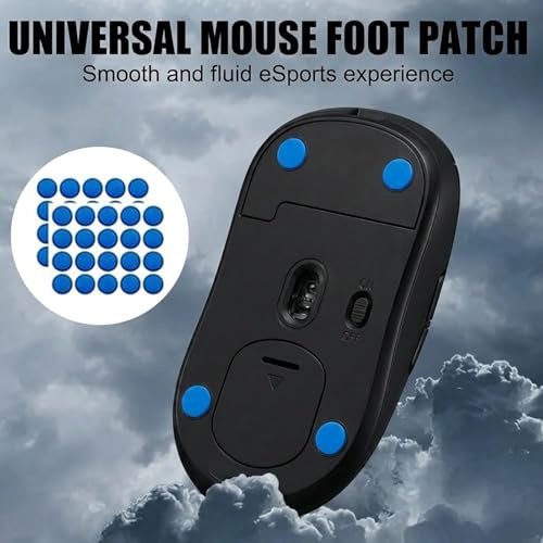 160 Pcs Mouse Slider Pads Replacement, PTFE Glide Dots 6mm and 7mm Universal Mouse Skates for Gaming Mouse and Office Mice, Smooth Glide Upgrade Compatible with Cloth or Hard Mousepads (Blue) - size: Dia 6mm/7mm Blue