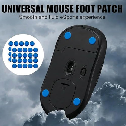 160 Pcs Mouse Slider Pads Replacement, PTFE Glide Dots 6mm and 7mm Universal Mouse Skates for Gaming Mouse and Office Mice, Smooth Glide Upgrade Compatible with Cloth or Hard Mousepads (Blue) - size: Dia 6mm/7mm Blue
