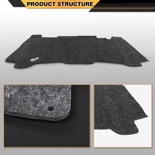 CNNELL Hood Insulation Pad Compatible with Dodge Ram 1500 1994-2001/Not Fit Durango Or Dakota, Not Fit for Diesel Black - style: 1994-2001 Ram 1500